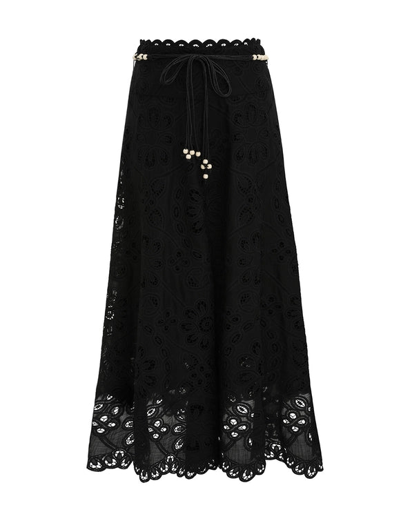 ZIMMERMANN Rhiannon Embroidered Skirt – Drest by Scott Malouf ZIMMERMANN Rhiannon Embroidered Skirt – Drest by Scott Malouf