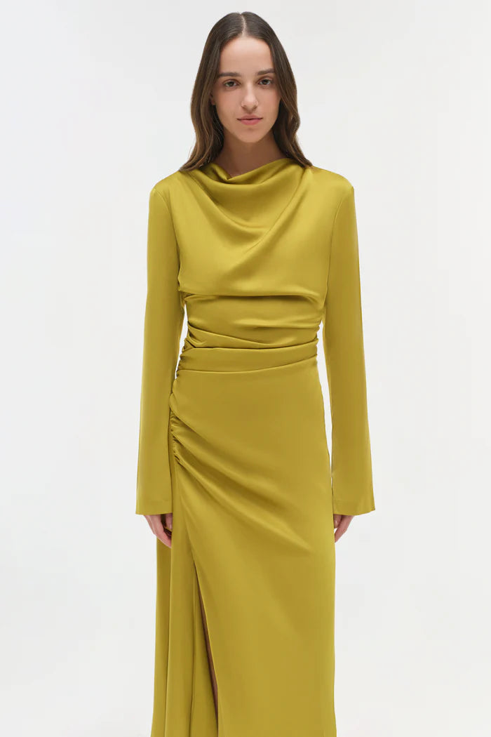 SIMKHAI Odessa Satin Midi Dress