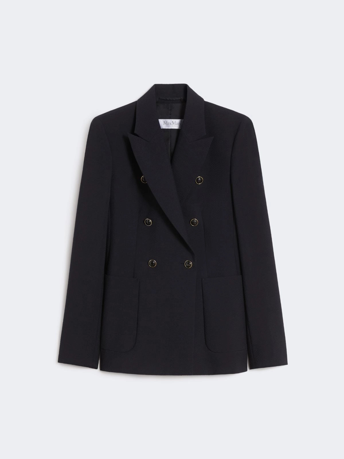 MAX MARA Wool-Blend Seersucker Blazer