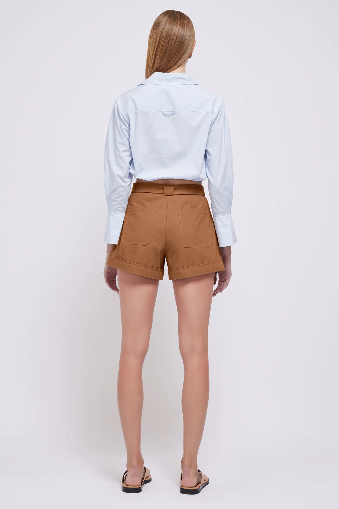 SIMKHAI Lourie Belted Shorts