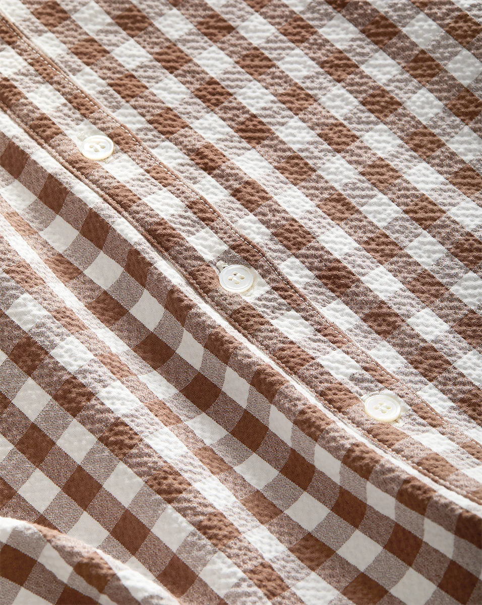 VERONICA BEARD Mackey Gingham Seersucker Halter Dress