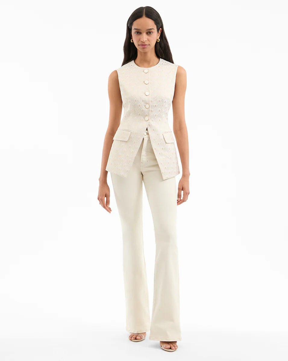 VERONICA BEARD Lois Gold Print Vest