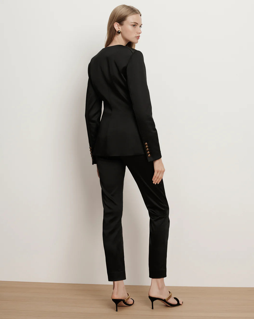 VERONICA BEARD Cynthia Satin Tailored Blazer Jacket