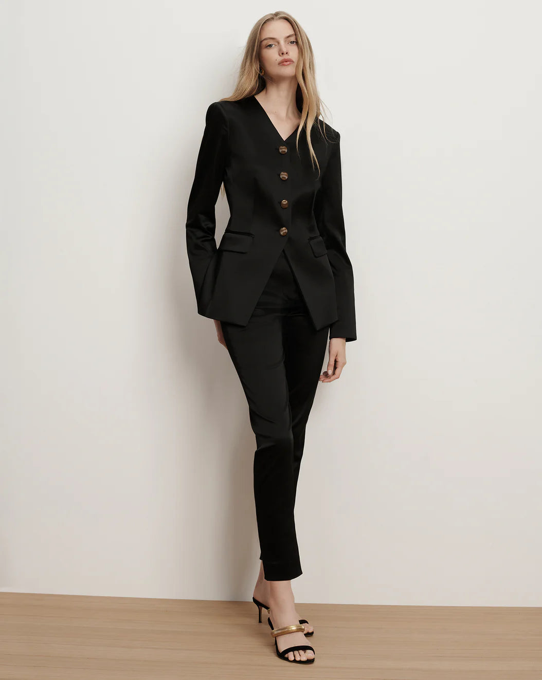 VERONICA BEARD Stila Slim Satin Pant