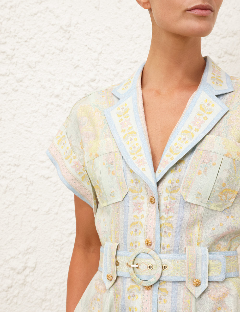 ZIMMERMANN Acacia Mini Shirt Dress