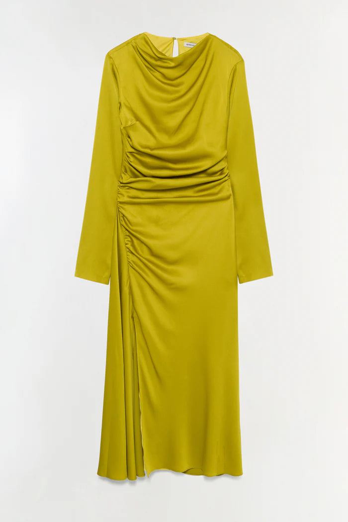 SIMKHAI Odessa Satin Midi Dress