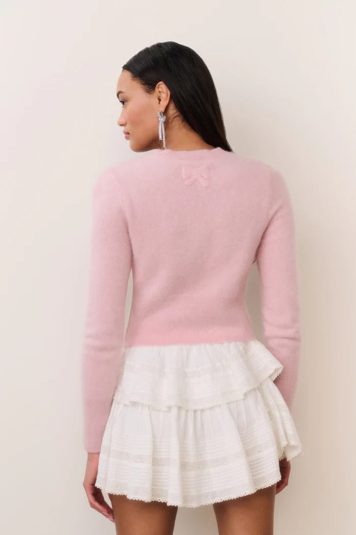 LOVE SHACK FANCY Adeanne Fitted Cashmere Cardigan