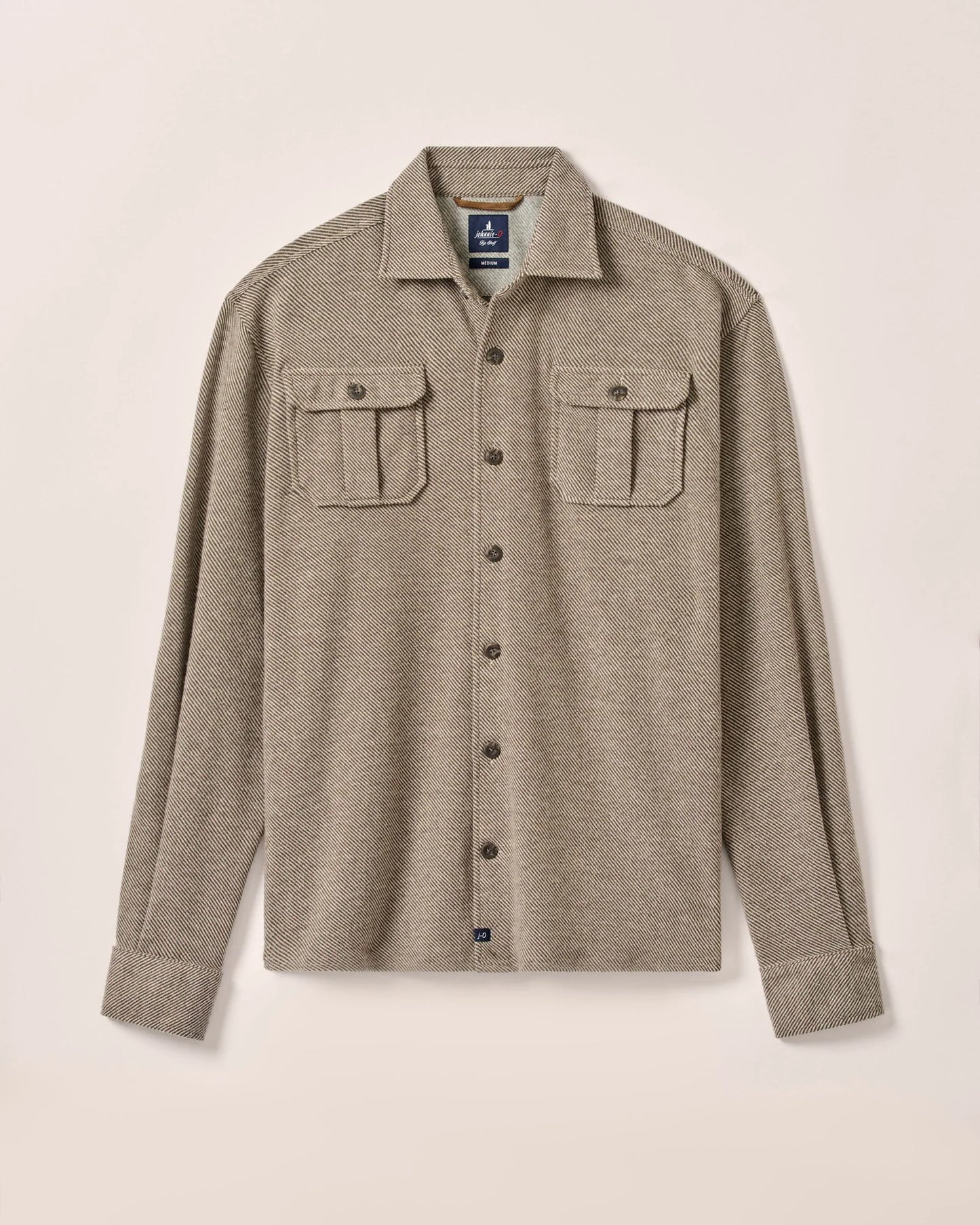 JOHNNIE-O Carl Stretch Knit Flannel Lodge Overshirt
