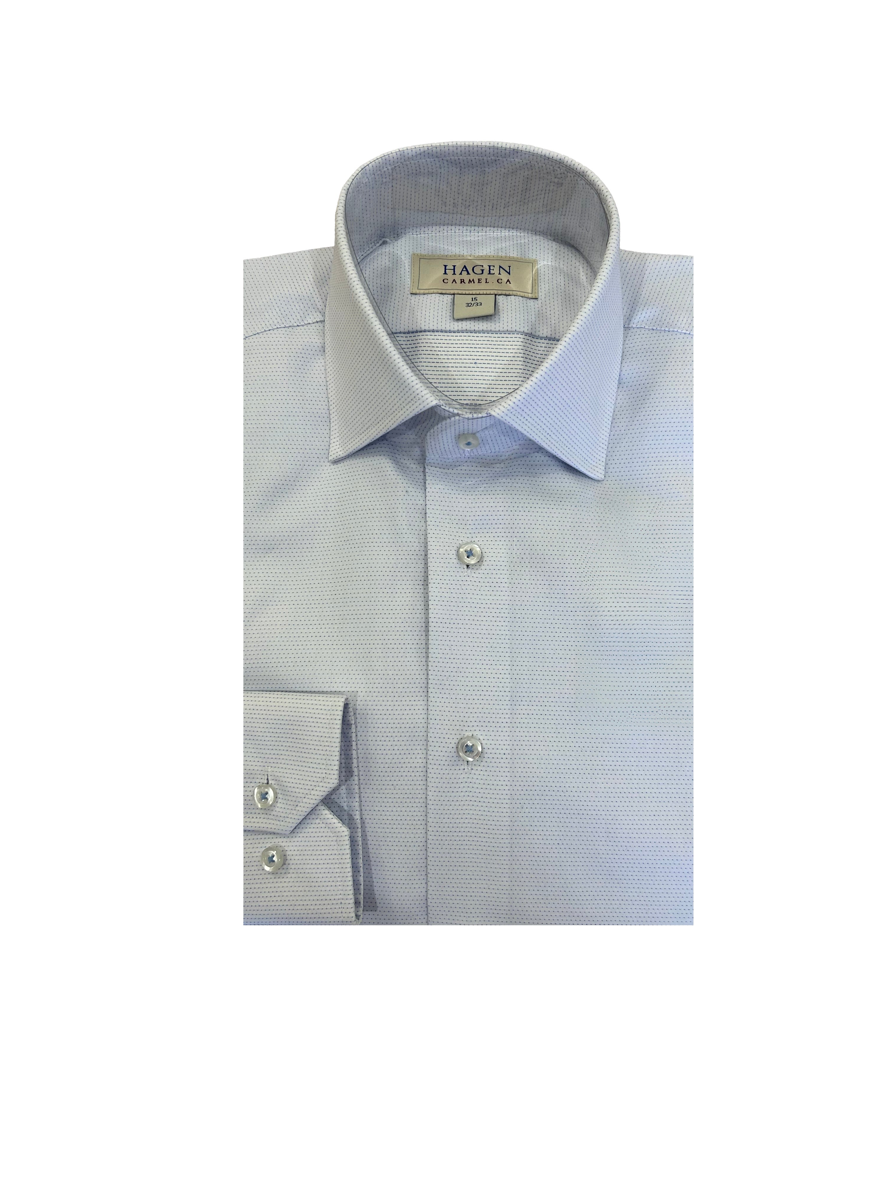 hagen dress shirts Hagen Dress Shirt in a Blue Graph Check MK CLOTHING