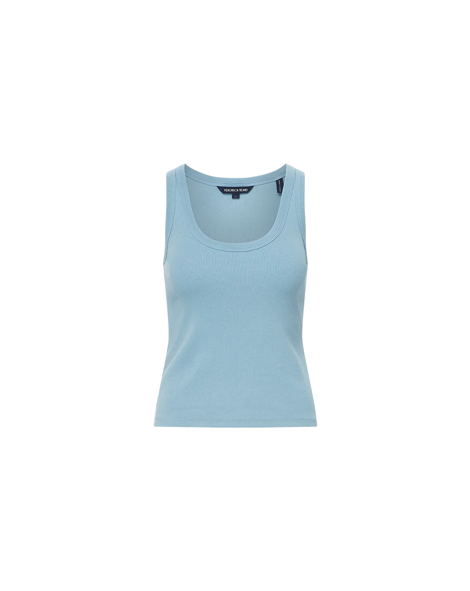 VERONICA BEARD Birke Scoop Neck Ribbed Tank