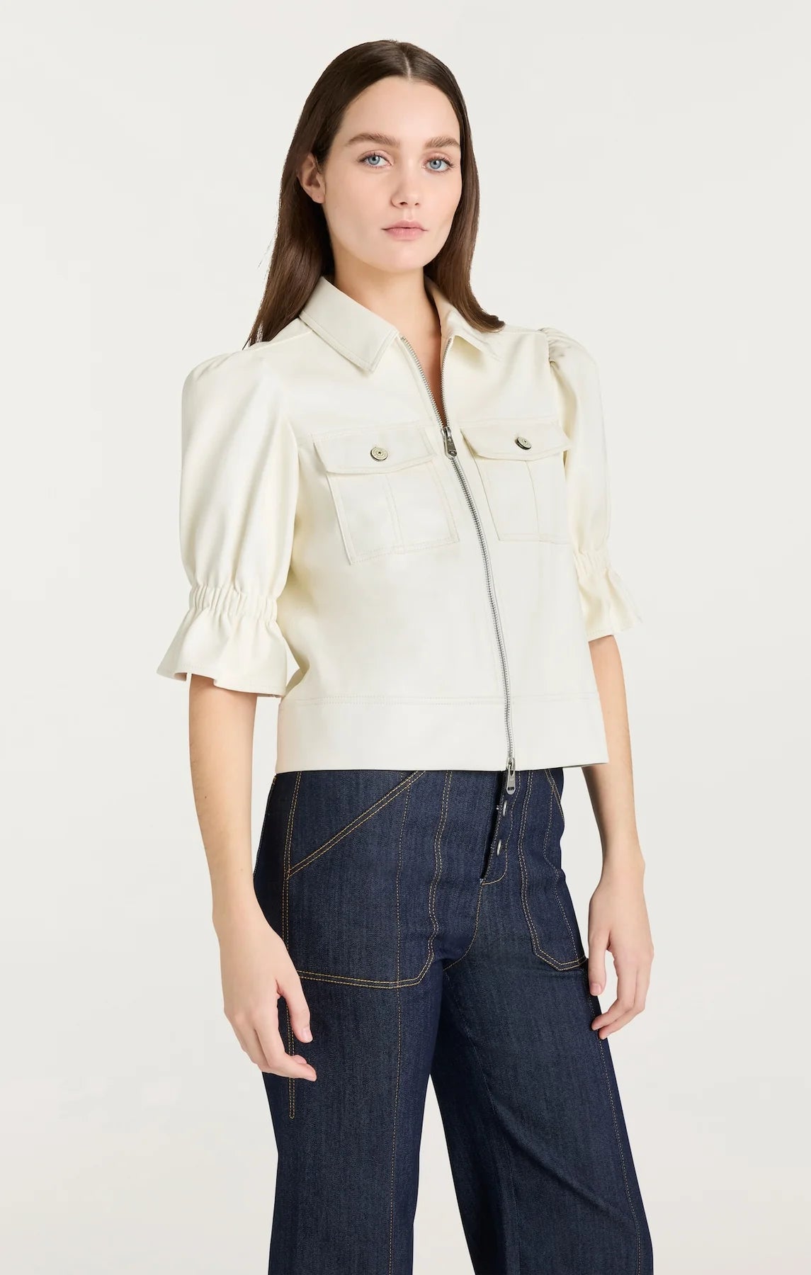 CINQ A SEPT Lite Vegan Leather Holly Jacket
