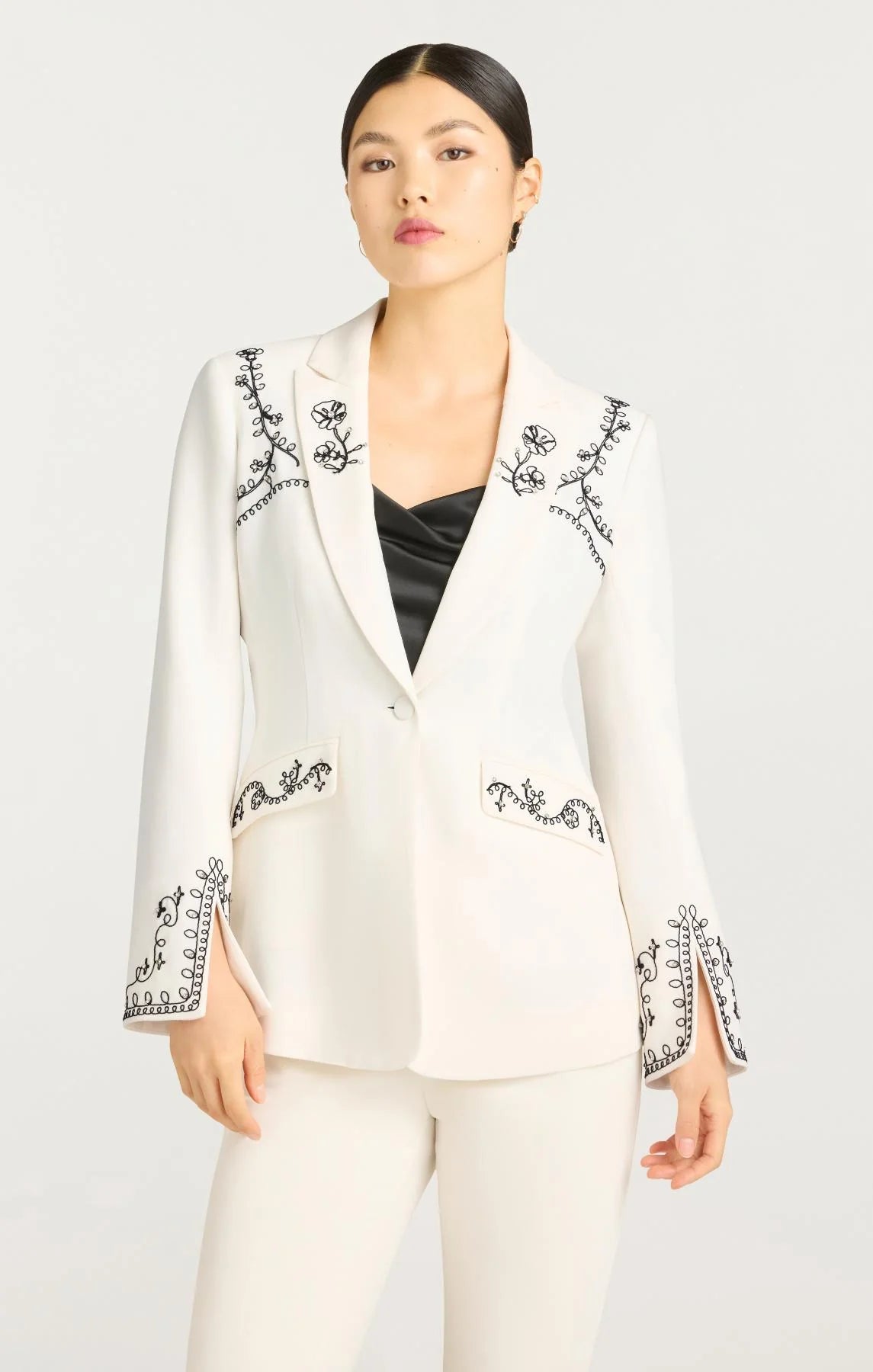 CINQ A SEPT Soutache Embellished Cheyenne Blazer