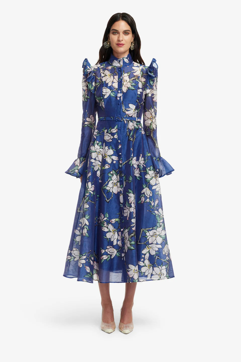 LEO LIN Katrina Butterfly Sleeves Midi Dress