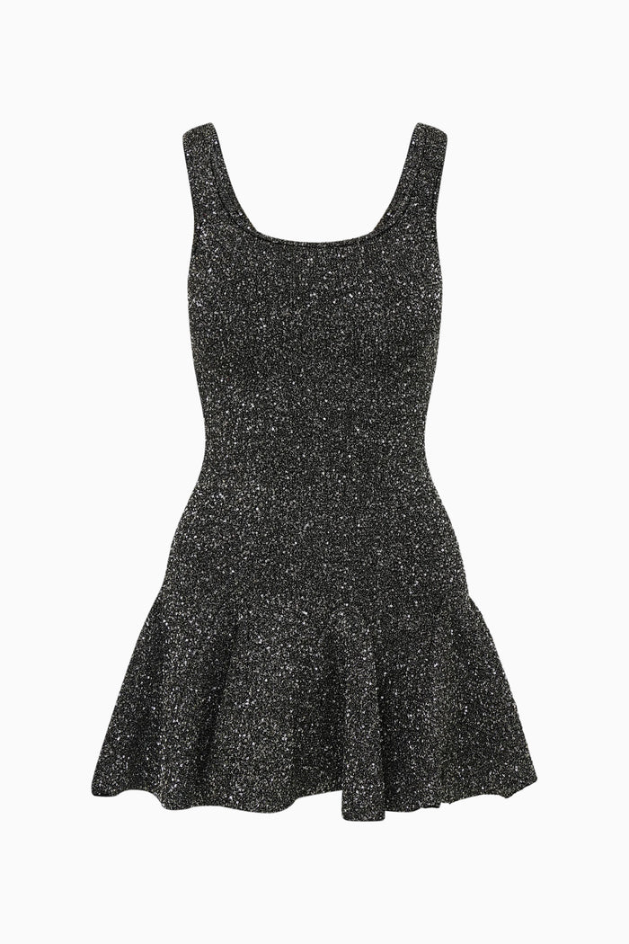 LOVE SHACK FANCY Sarajane Sequin Stretch Knit Mini Dress