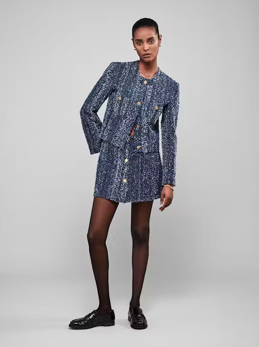 FRAME Denim Boucle Skirt