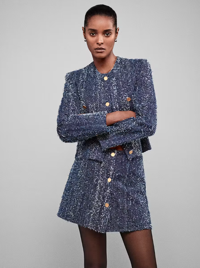 FRAME Denim Boucle Jacket
