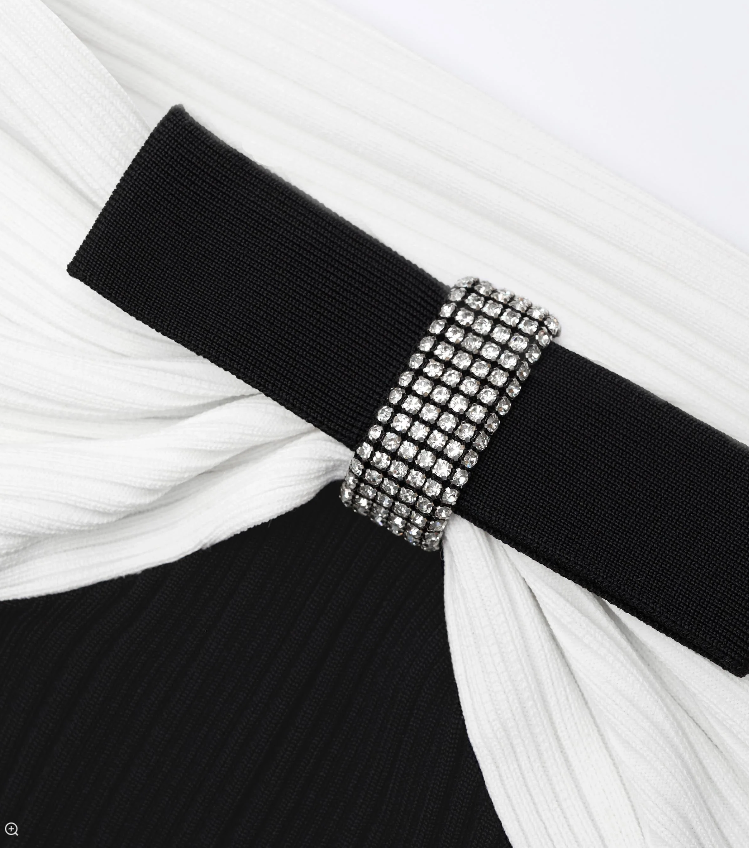 SELF PORTRAIT Black Knit Bow Top