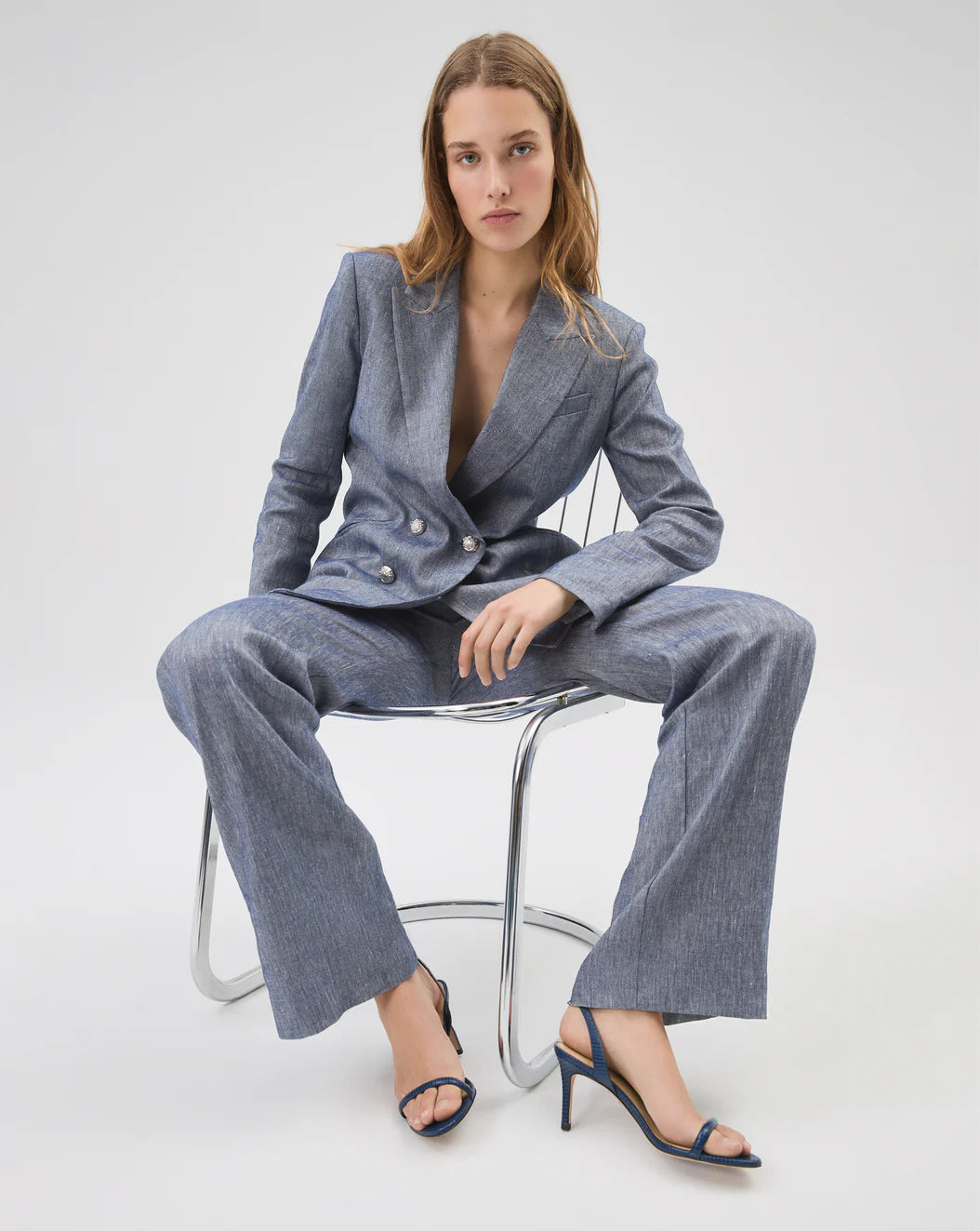 VERONICA BEARD Jude Wide-Leg Linen Pant