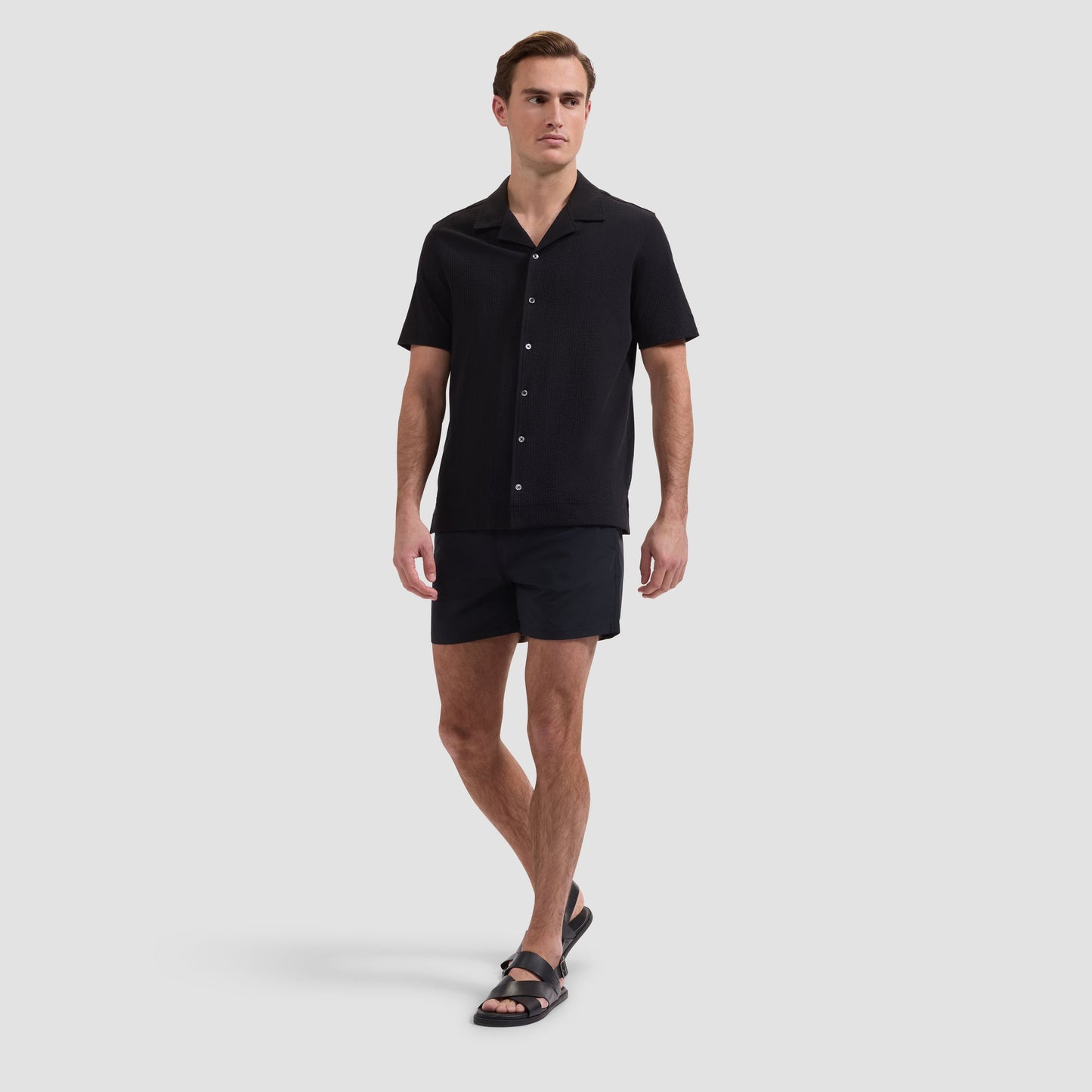 BUGATCHI Seersucker Camp Shirt