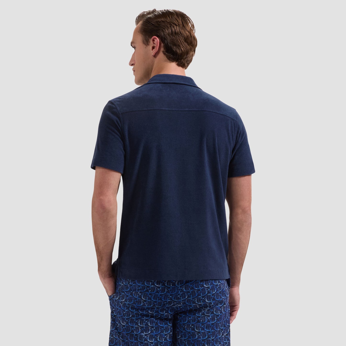 BUGATCHI French Terry Camp Shirt