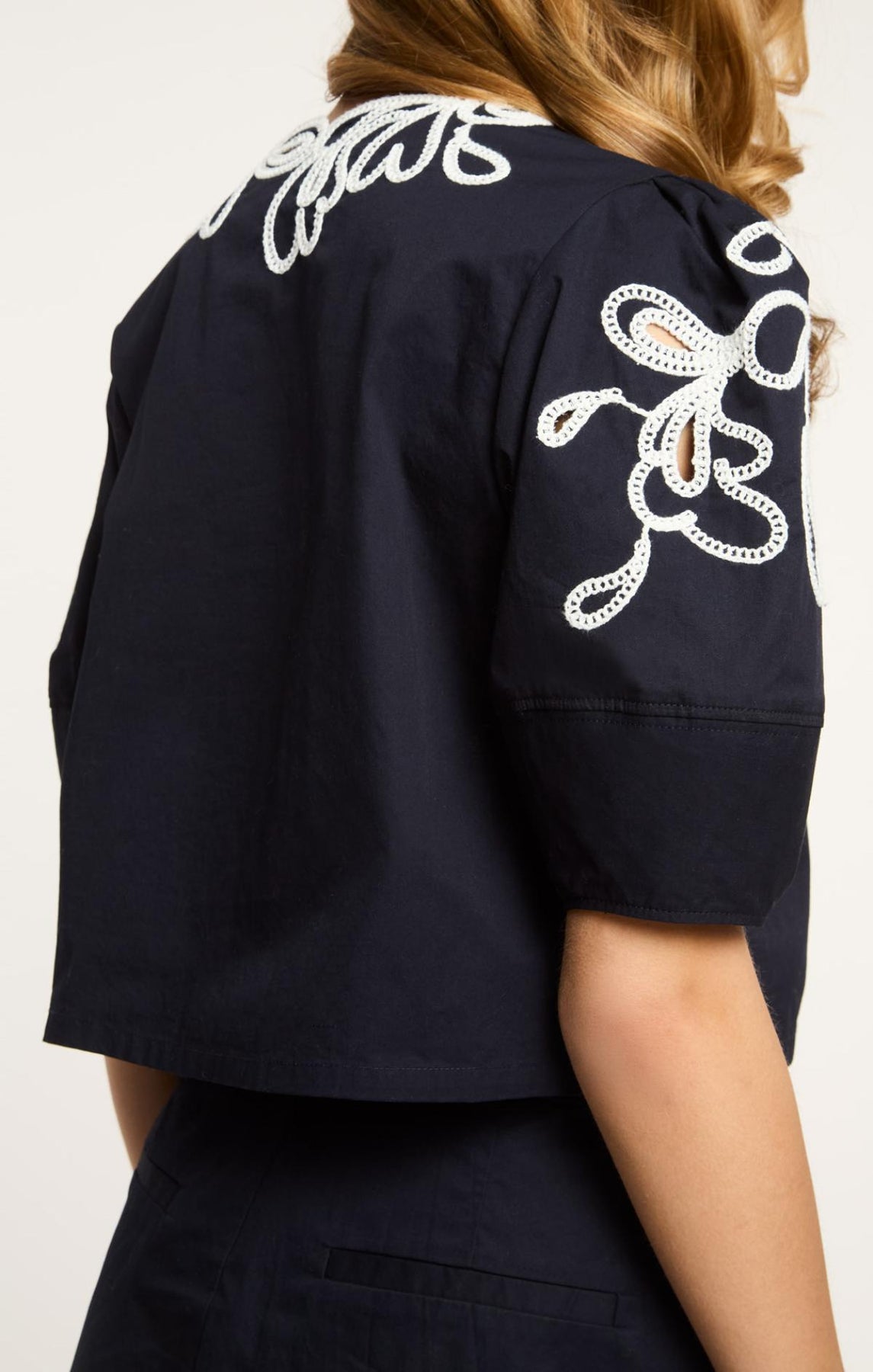 CINQ A SEPT Paisley Bloom Embroidered Bellara Top