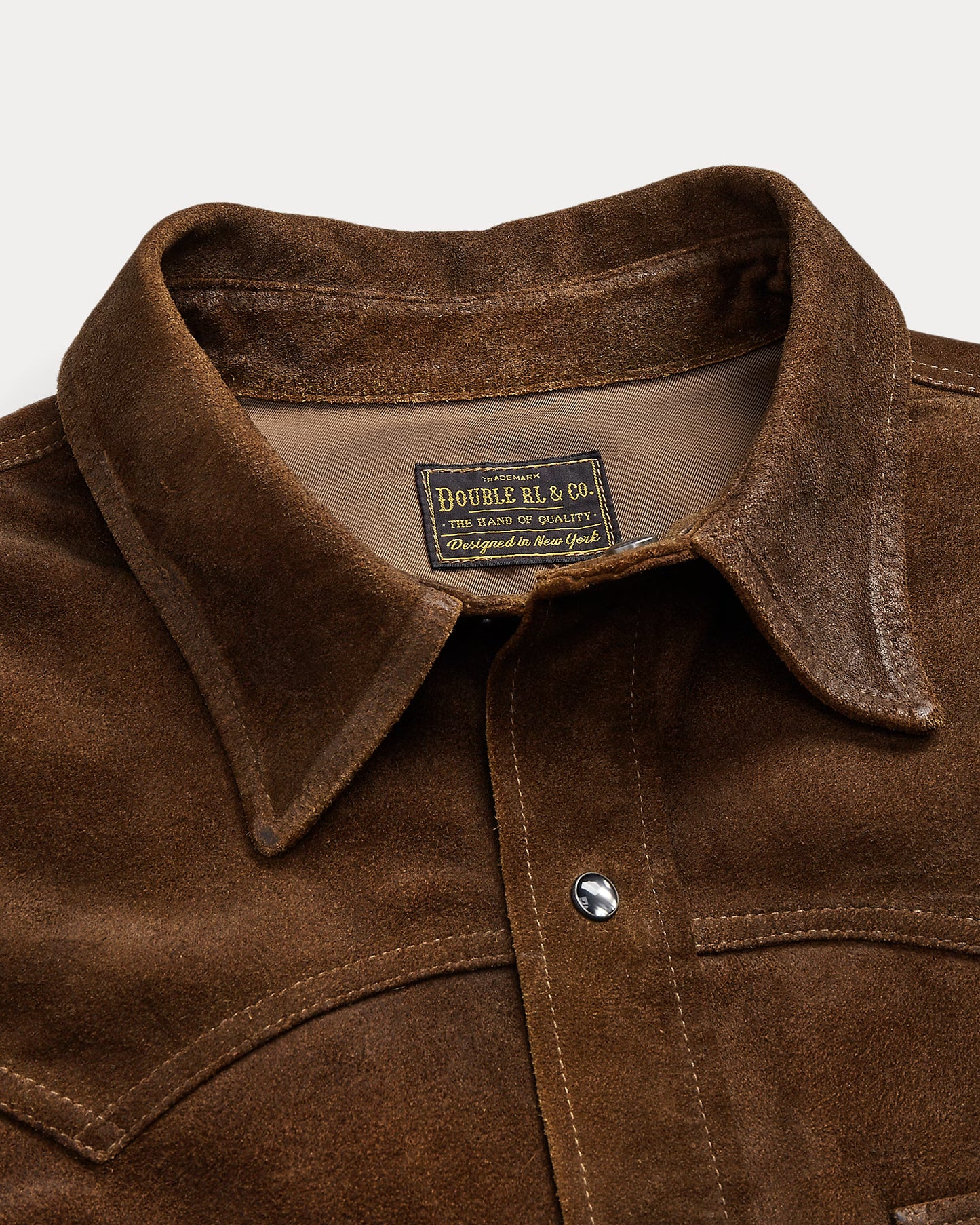 RRL Roughout Suede Western Shirt