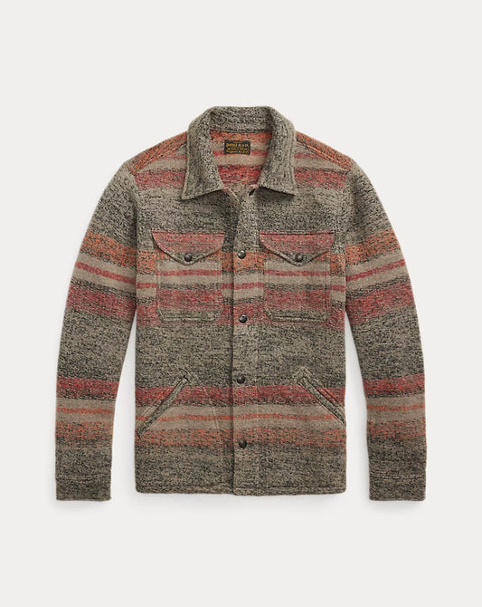 RRL Striped Double-Knit Wool-Blend Jacket