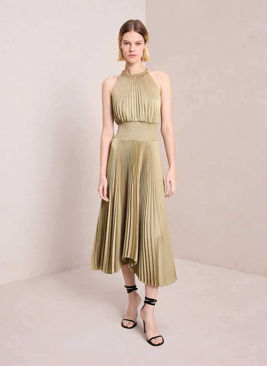 ALC Renzo II Pleated Midi Dress ALC Renzo II Pleated Midi Dress