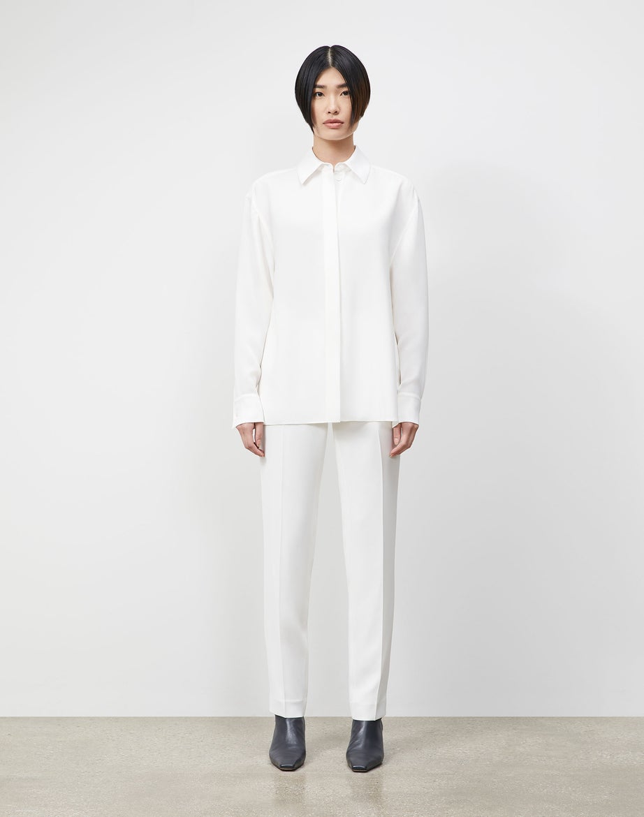 LAFAYETTE 148 Livia Blouse in Finesse Crepe