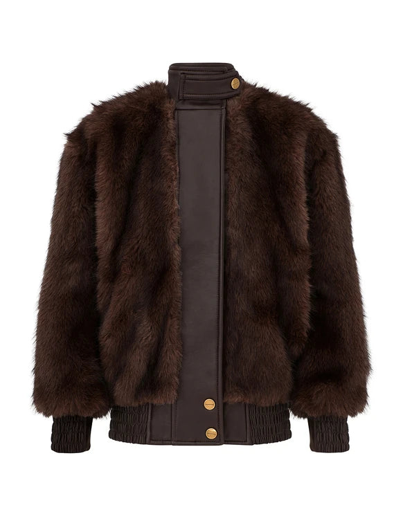 ZIMMERMANN Valiant Faux Fur Bomber