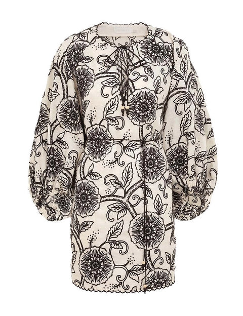 ZIMMERMANN Tallow Embroidered Mini Dress