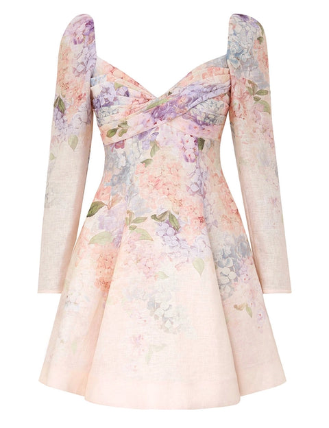 ZIMMERMANN Dawning Puff Sleeve Mini Dress