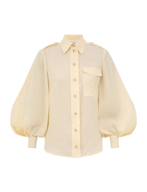 ZIMMERMANN Utility Shirt Lemon