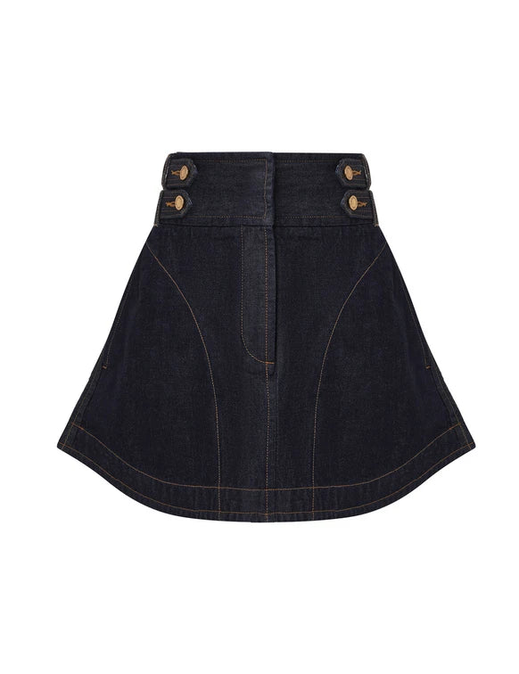 ZIMMERMANN Denim Cargo Mini Skirt