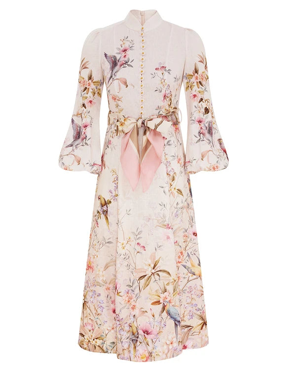 ZIMMERMANN Rebellion Button Midi Dress