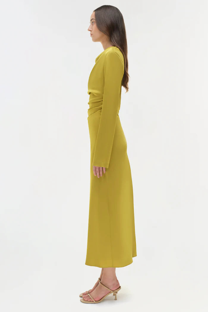 SIMKHAI Odessa Satin Midi Dress