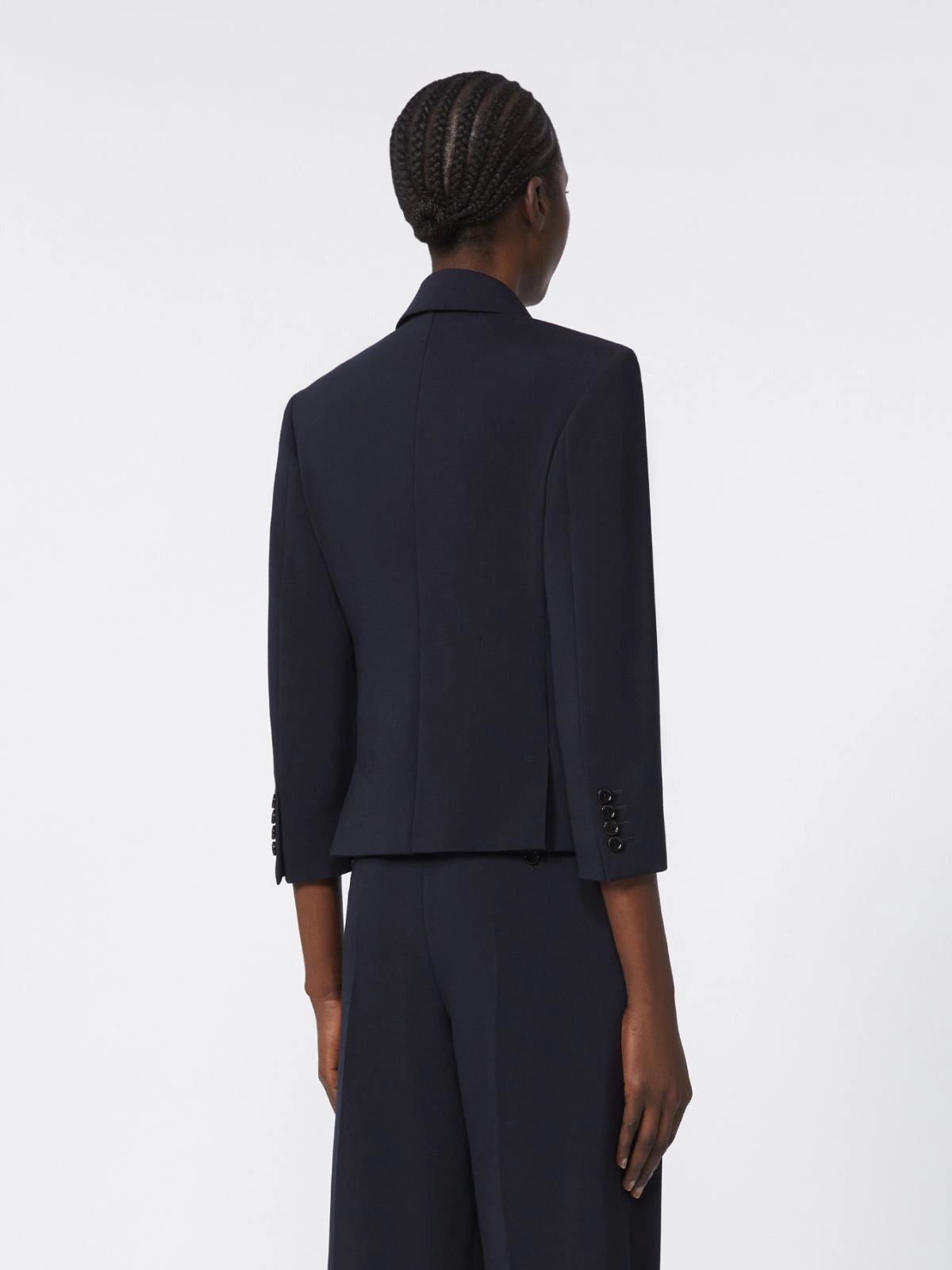 MAX MARA Woolen Cloth Cropped Blazer