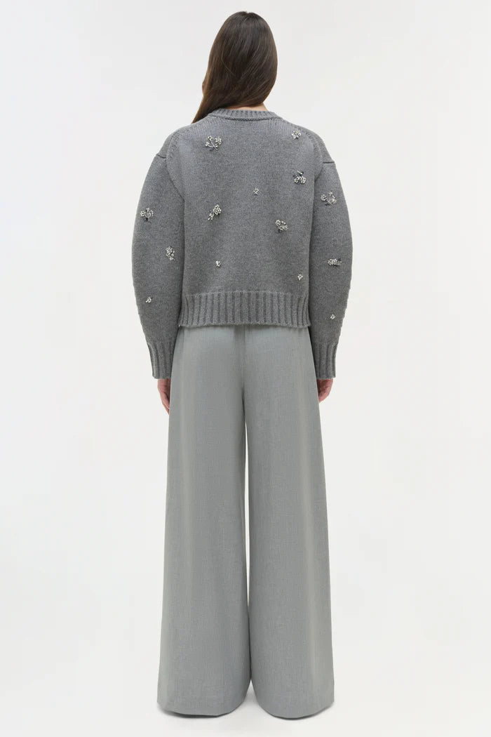 SIMKHAI Coraline Embellished Knit Crewneck