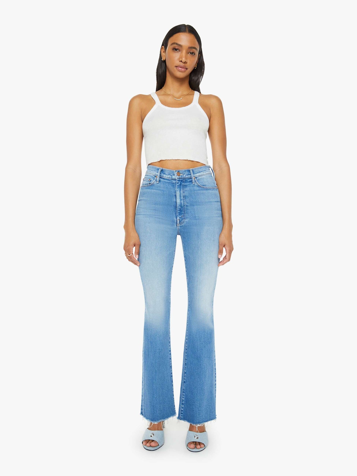 MOTHER High Waisted Weekender Fray