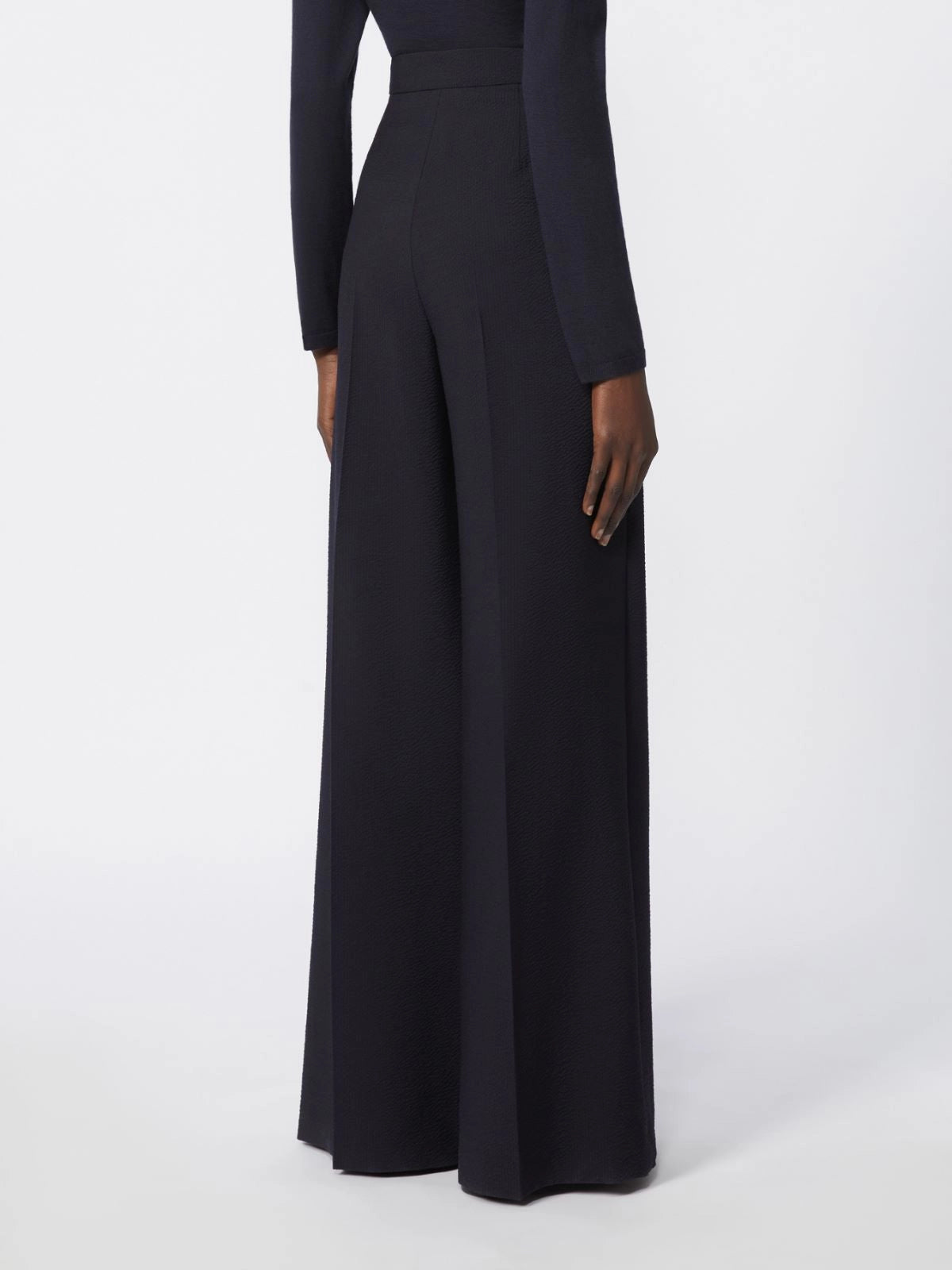 MAX MARA Wool Seersucker Trousers