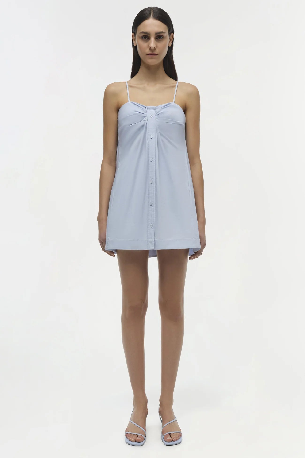SIMKHAI Kendall Twisted Button Front Dress