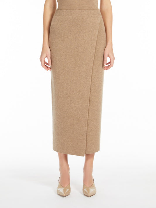 MAX MARA Straight Wool and Cashmere Skirt