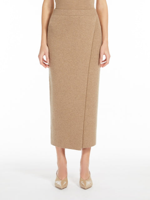 MAX MARA Straight Wool and Cashmere Skirt