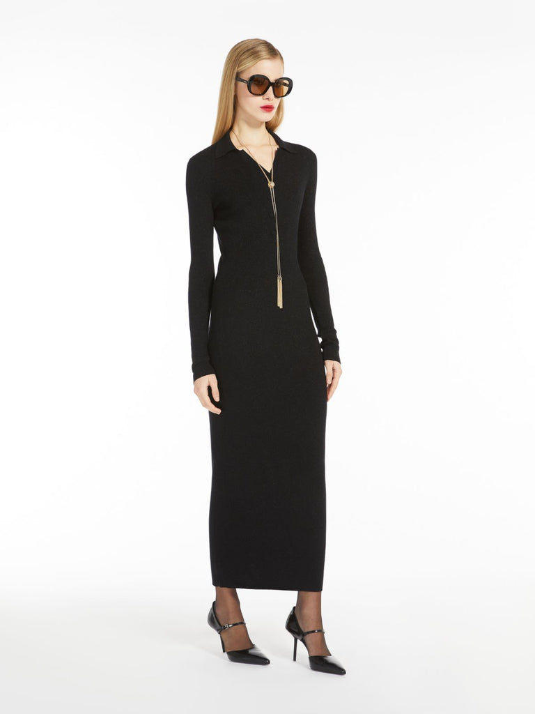 MAX MARA Fitted Dress in Wool and Lurex