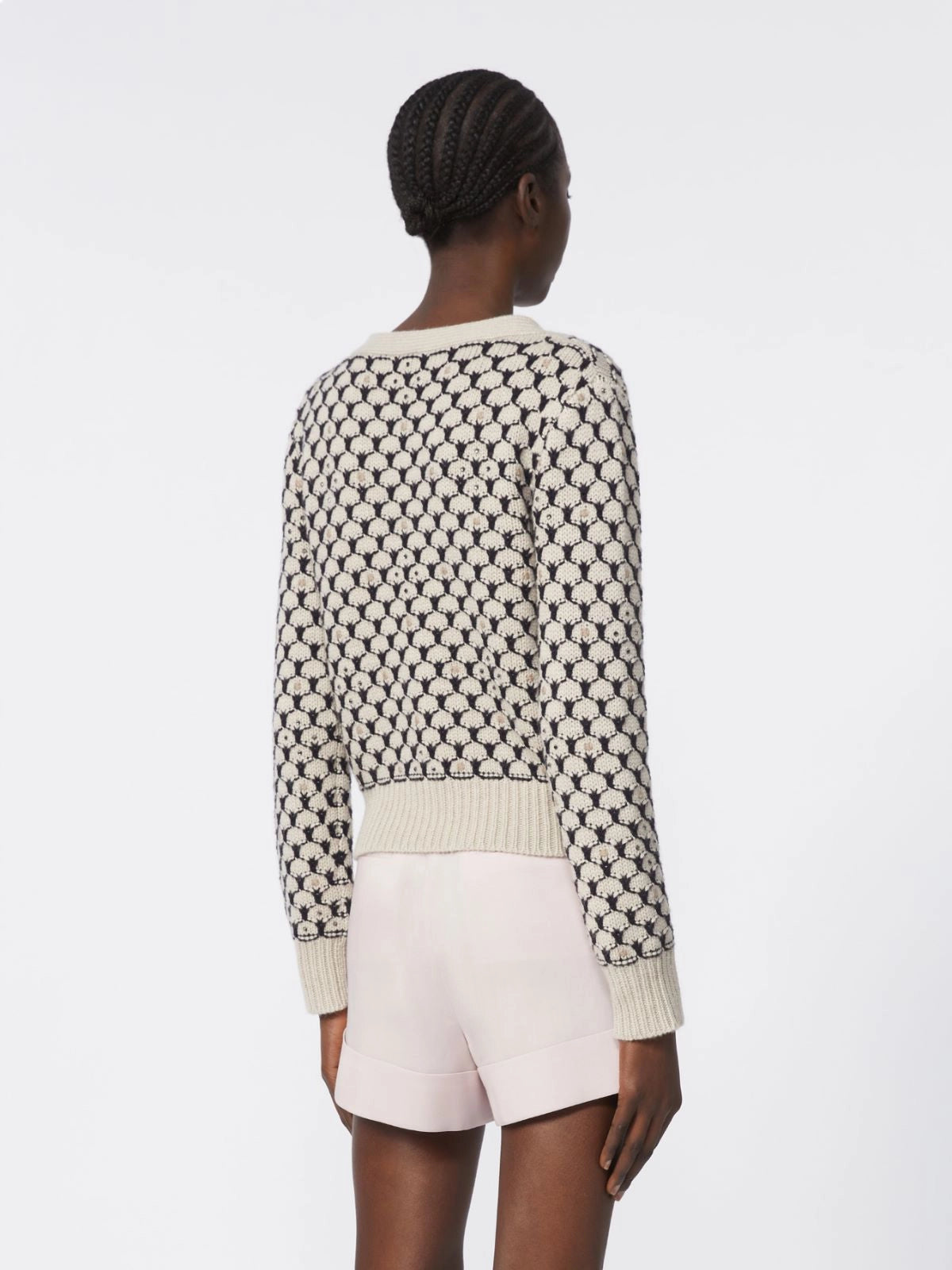 MAX MARA Patterned Wool and Cashmere Cardigan