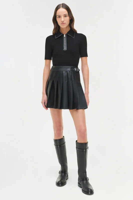 SIMKHAI Linnie Knit Combo Midi Dress