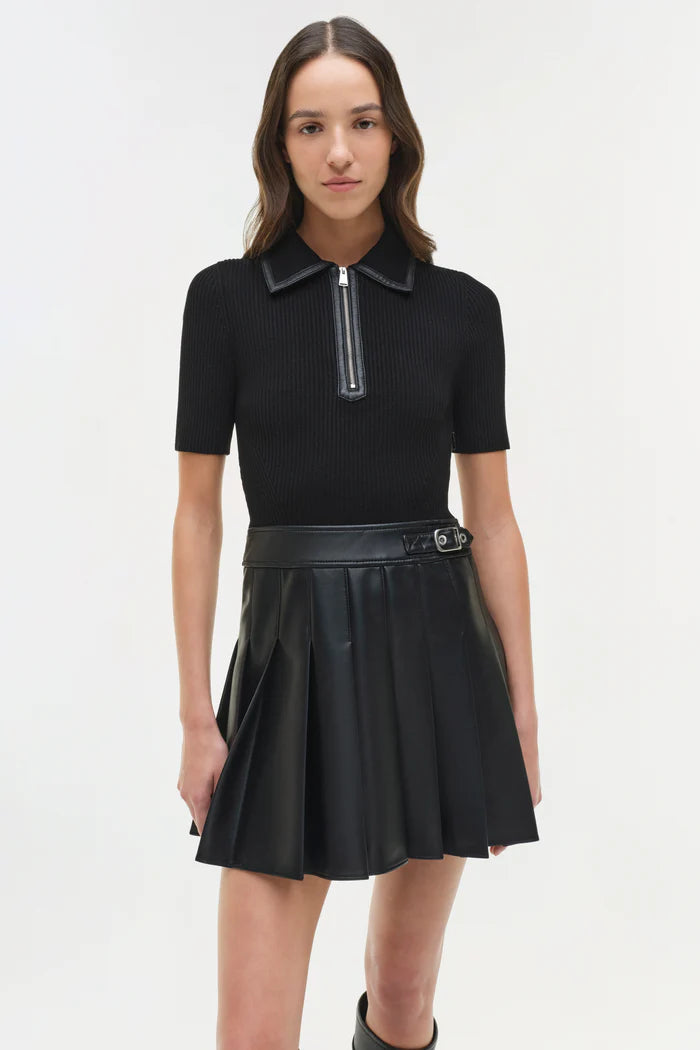 SIMKHAI Linnie Knit Combo Midi Dress
