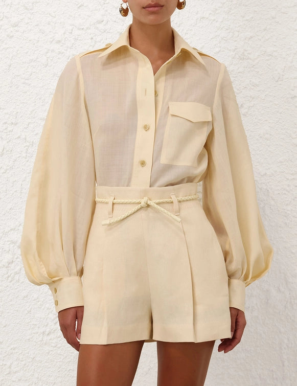 ZIMMERMANN Utility Shirt Lemon