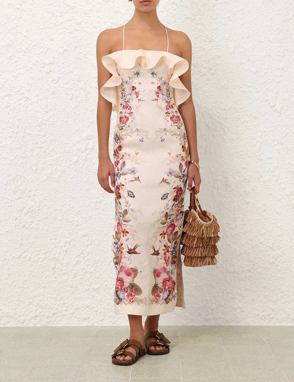 ZIMMERMANN Patience Frill Midi Dress