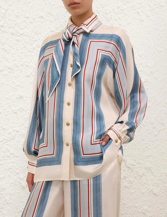 ZIMMERMANN Relaxed Scarf Shirt